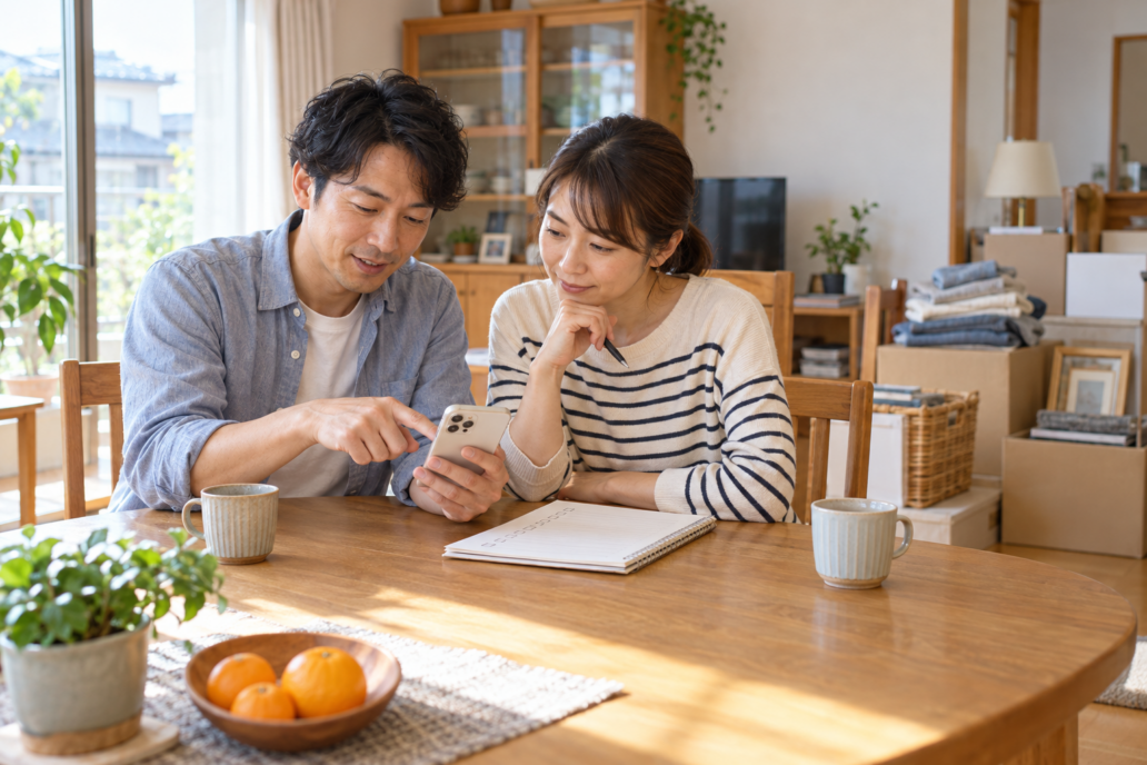 名古屋市・愛知県で不用品回収を相談する前に写真と項目を整理する様子